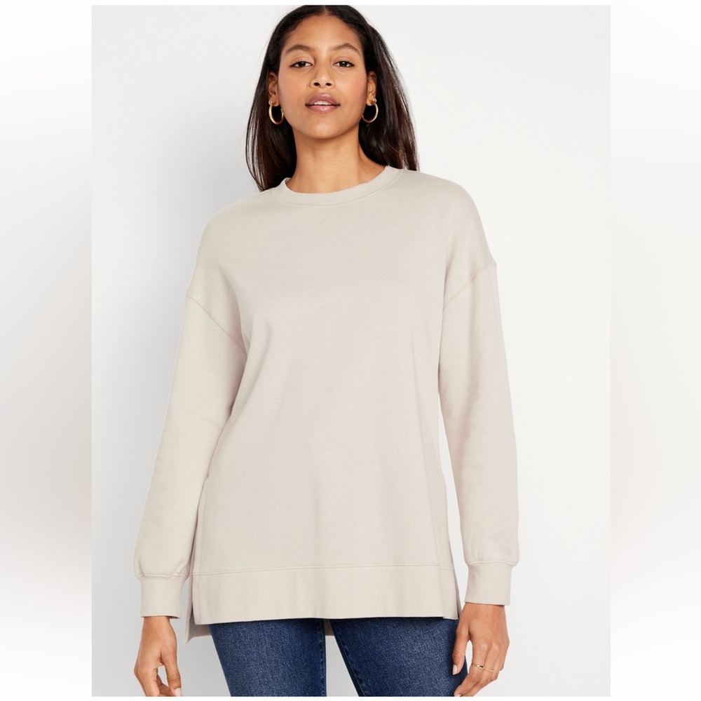 NWT Old Navy Relaxed Crewneck Tunic Sweatshirt